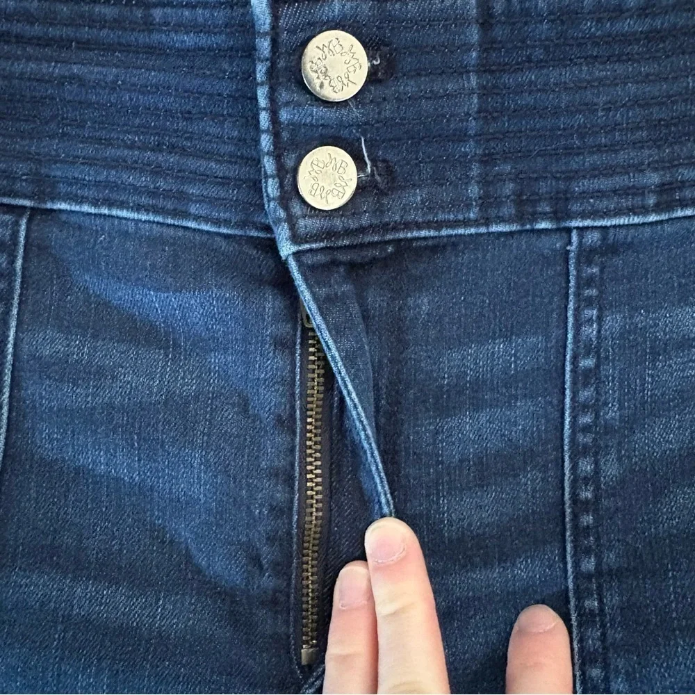 White House Black Market Dark Blue Flare Jeans Extra High-Rise Trouser Size 8 - Picture 7 of 13